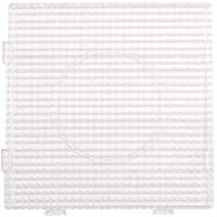 Vaessen Creative Tablero de Clavijas para Perlas Fusibles- Cuadrado- 14-5 x 14-5 cm- Transparente- Perfecto DIY para…